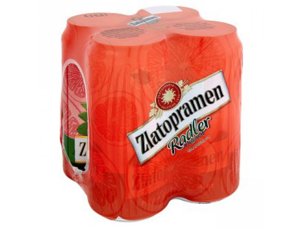 Zlatopramen Radler пиво со вкусом грейпфрута 4 х 0,4 л